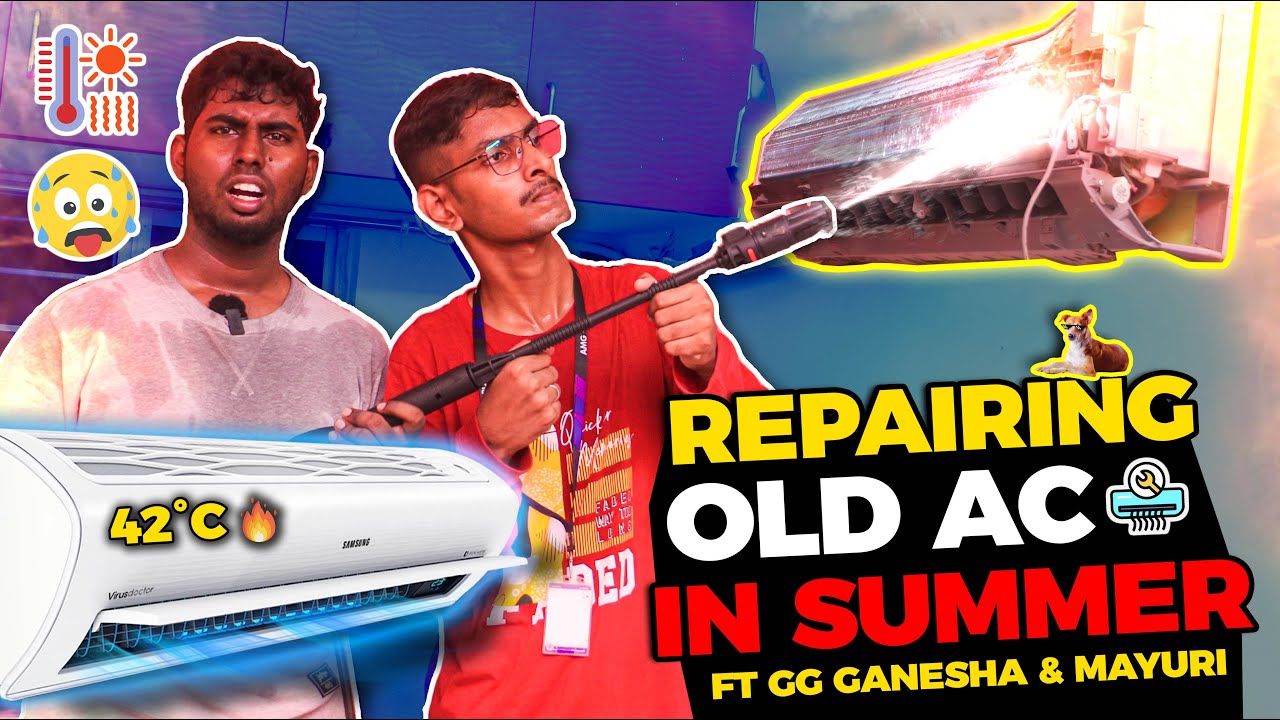 நீங்களே A/C சரி செய்யலாம் | Repairing OLD AC In Summer with Ganesha🤯 & Mayuri🐕 | PC Doc's Experiment