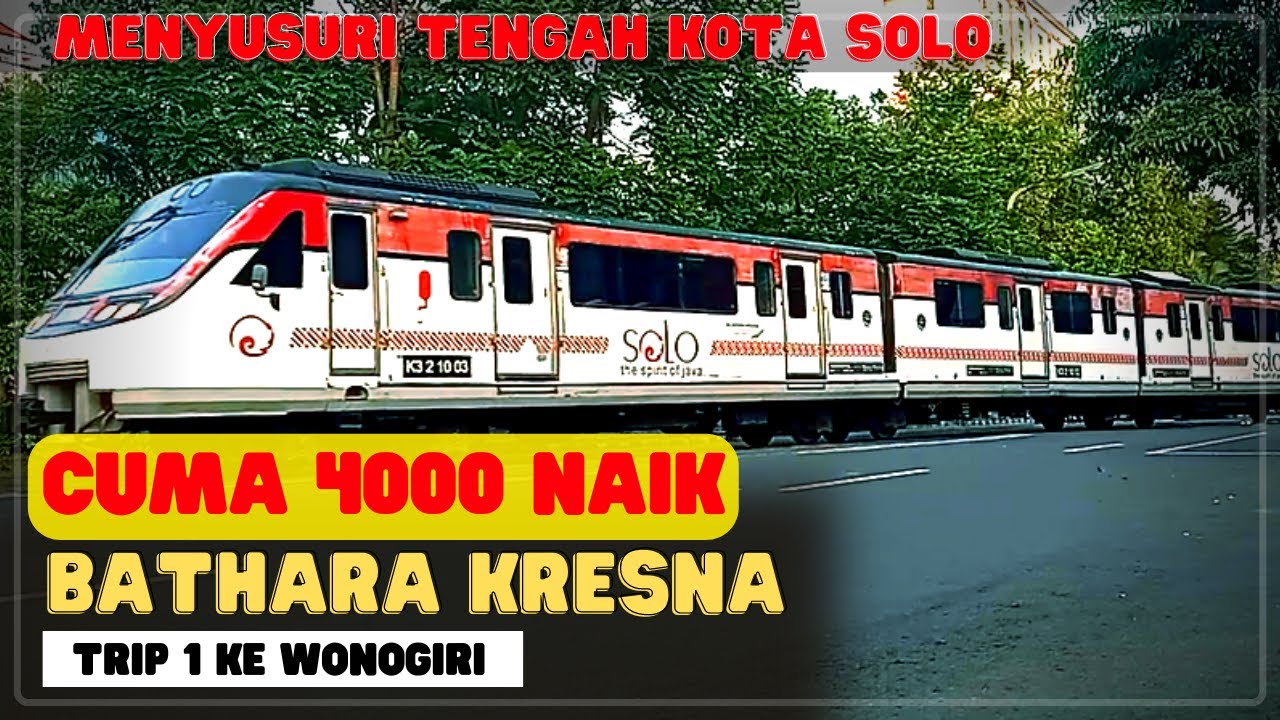 SANGAT LANGKA! naik Railbus BATHARA KRESNA menyusuri tengah kota solo, kereta unik dan murah!