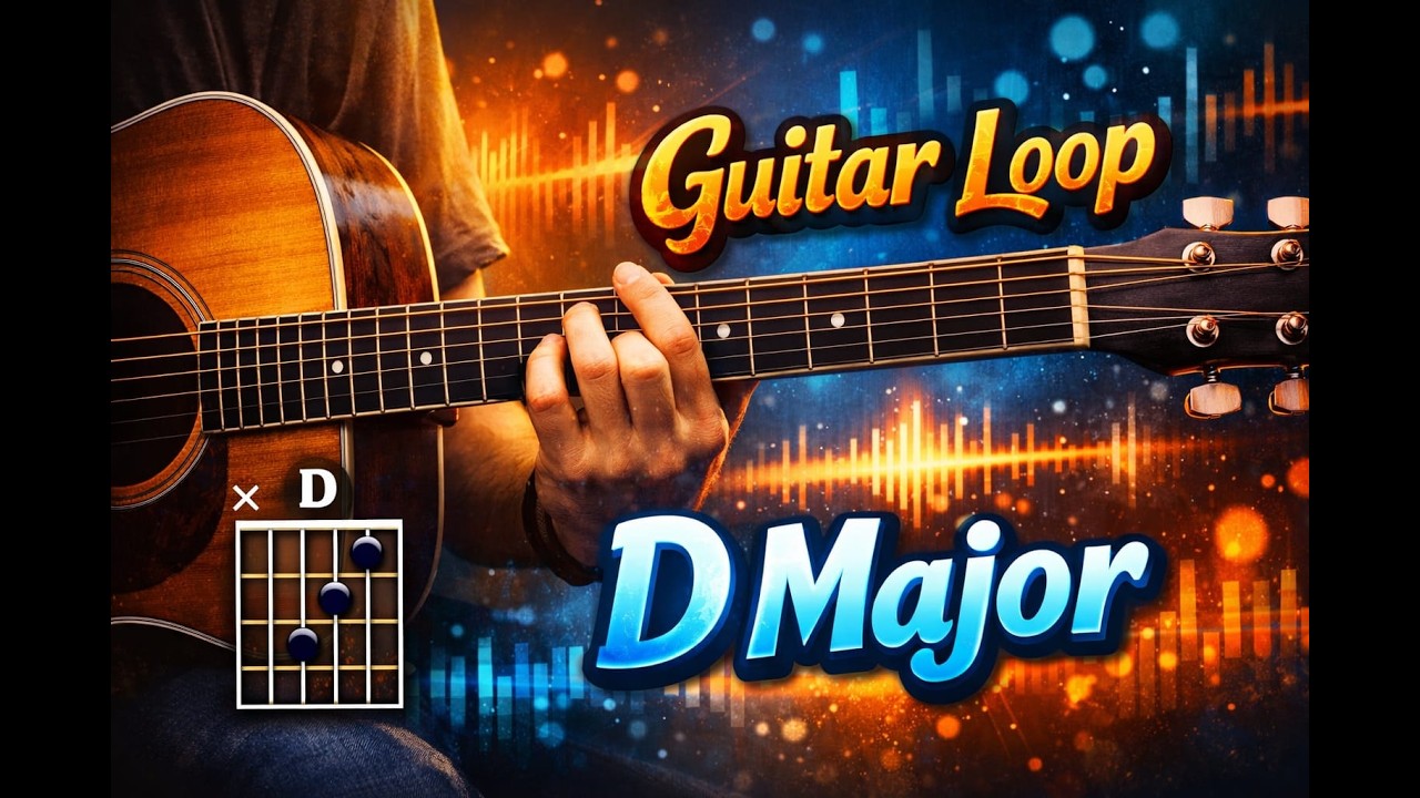 Acoustic Guitar Loop (D Major)  TEMPO 90 | Perfect for Jamming & Improvisation
