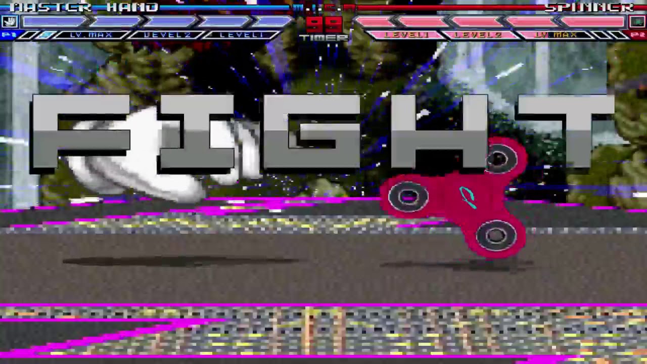 Mugen battle Fidget Spinner vs Master Hand