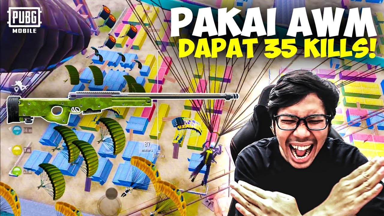 KOK BISA!? CUMA PAKAI AWM DAPAT 35 KILLS! MEMANG SNIPER TERBAIK! - PUBG MOBILE