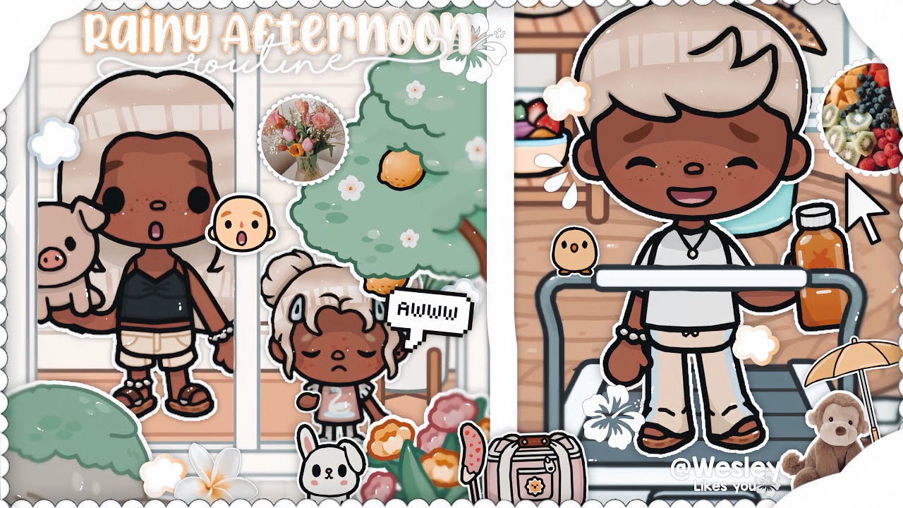 Aesthetic Rainy Afternoon Routine 🌧️🌷🍵 | Toca Boca World |