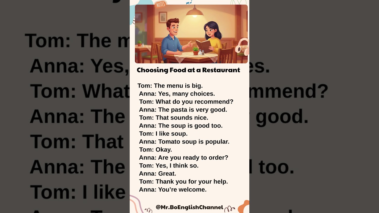 Choosing Food at a Restaurant 