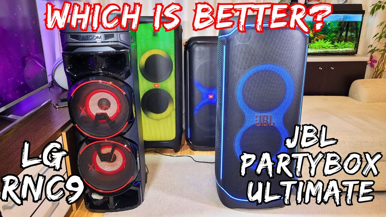 JBL Partybox Ultimate VS LG RNC9 Cross Comparison Review