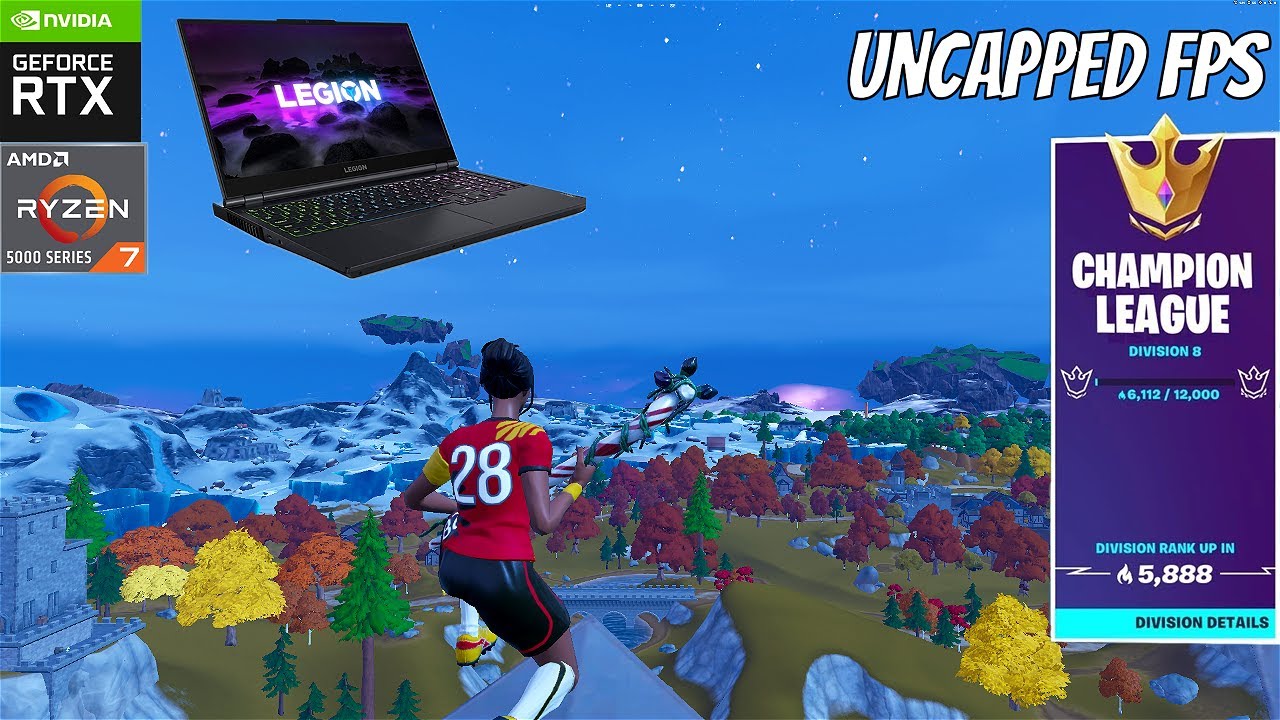 The Best Laptop For Fortnite (Legion 5) - Arena Gameplay