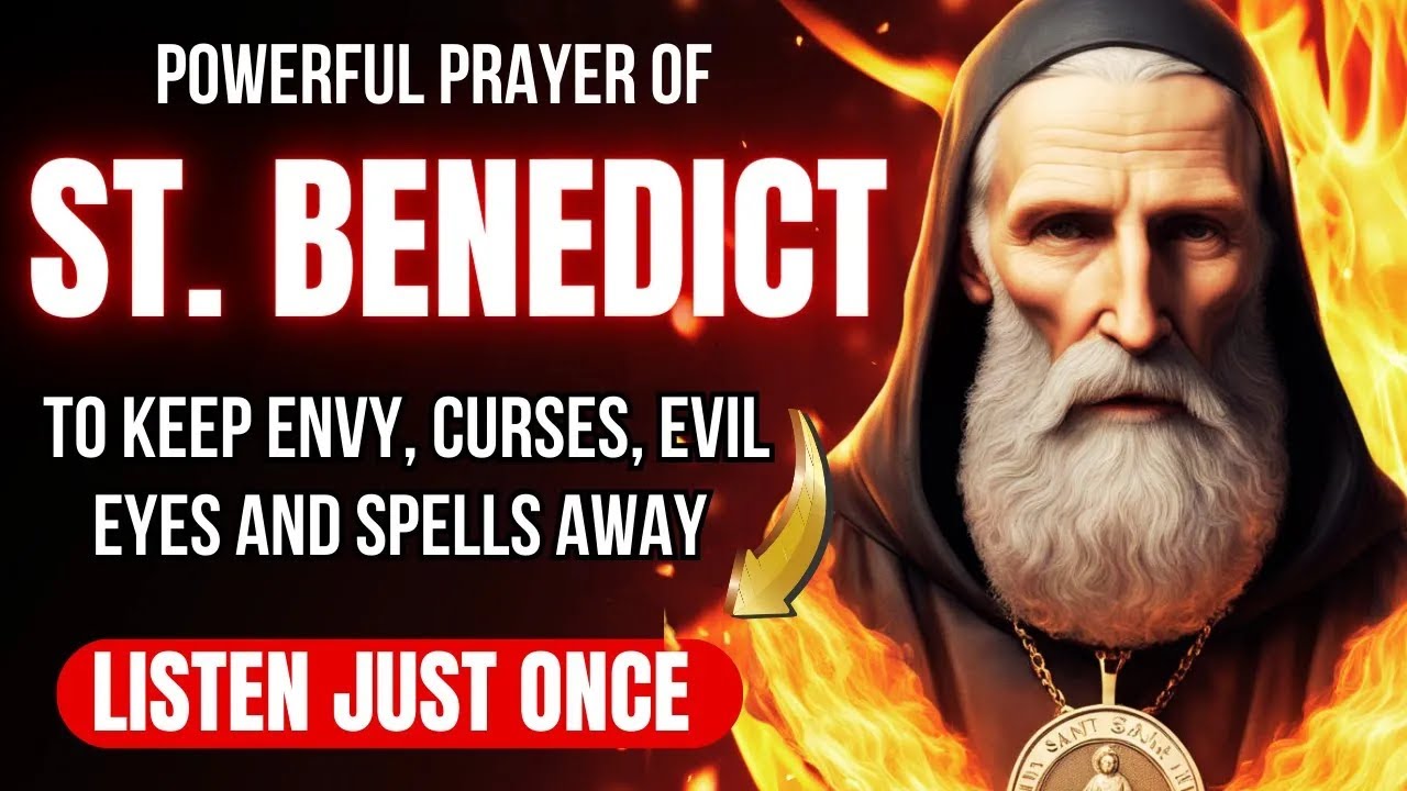 🛑POWERFUL Prayer of SAINT BENEDICT to SEND AWAY YOUR ENEMIES  Saint Benedict in Holy Water