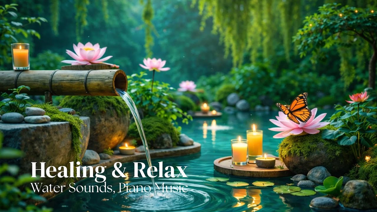 Relaxing Music for Stress Relief 🌿 Water Sounds, Zen Piano & Deep Sleep