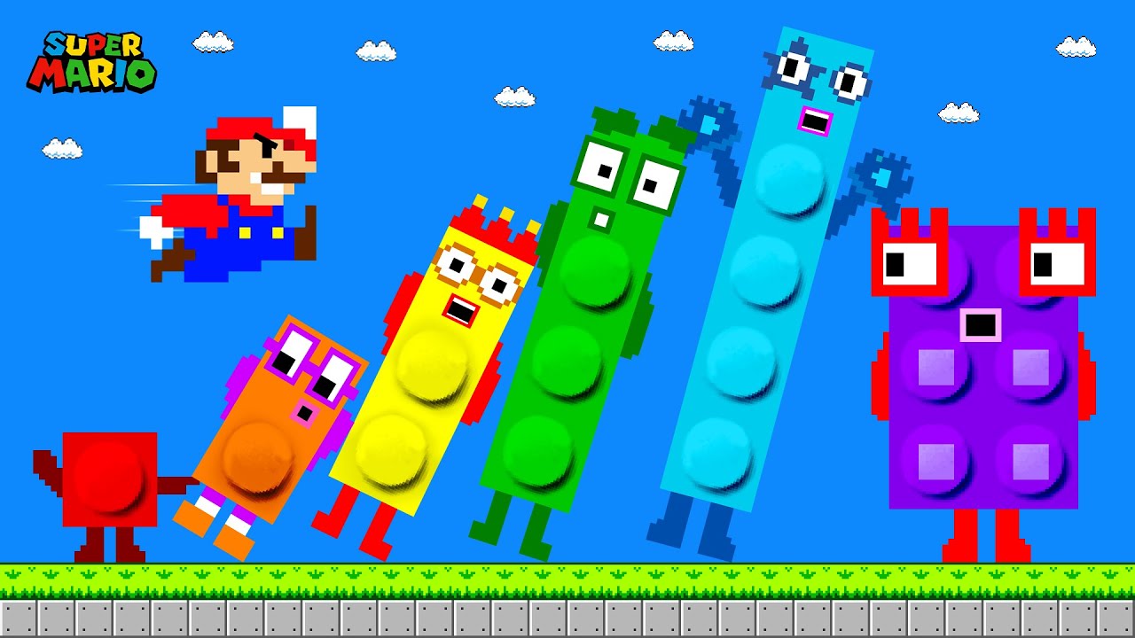 Finish The Pattern? Mario Escape vs Number Lego in Domino Lego Maze Level Up | Game Animation