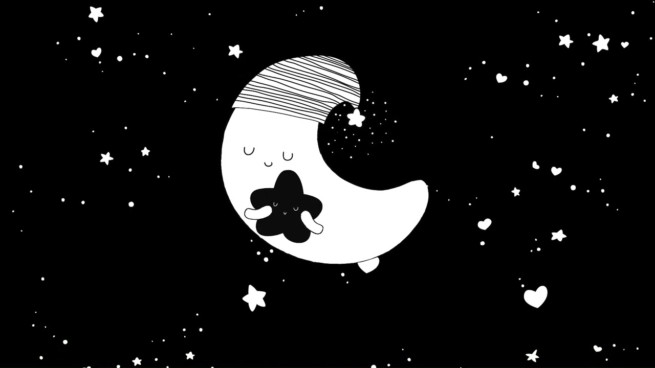 Baby Sleep Music | Sensory Calming Relaxing High Contrast Mozart Brahms lullaby instant Moon Star