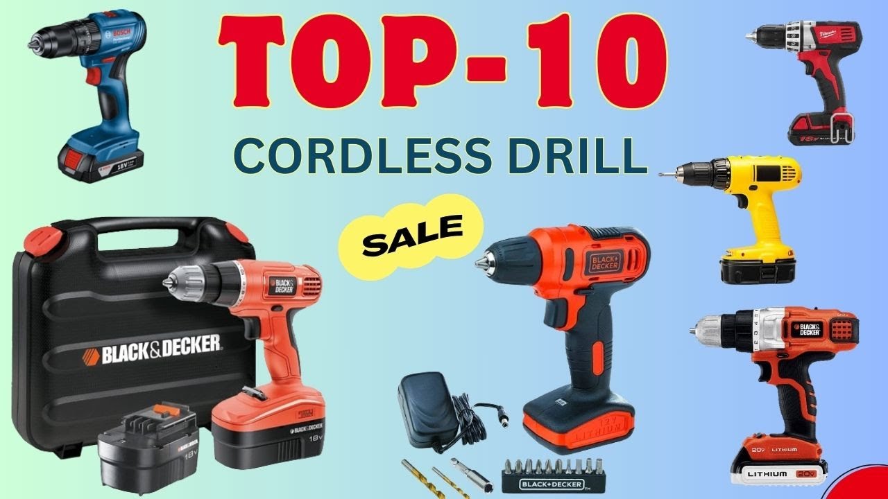 Top 10 Best Cordless Drill Machine 2024 [Bosch, Black+Decker,Dewalt, Ibell, Cheston]