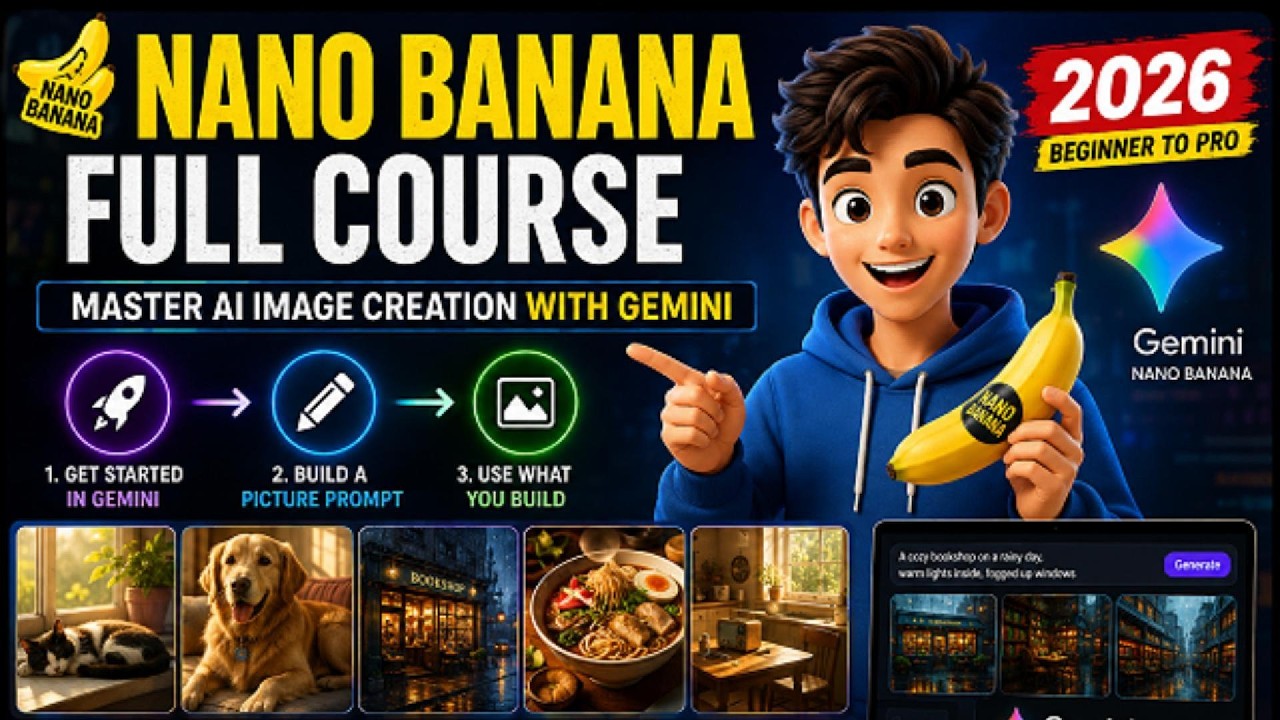 Nano Banana Tutorial 2026 | Complete Gemini AI Image Generation Course