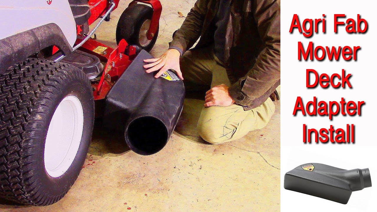 Как установить адаптер для газонокосилки без шаблона (Agri-Fab Mow N Vac eXmark Quest S 50 дюймов)