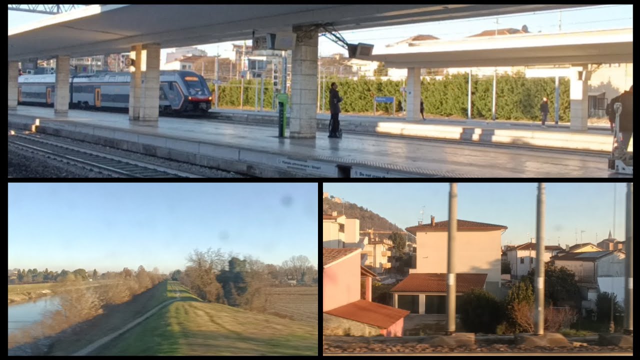 Un po' di treni alla stazione di Padova e viaggio con treno