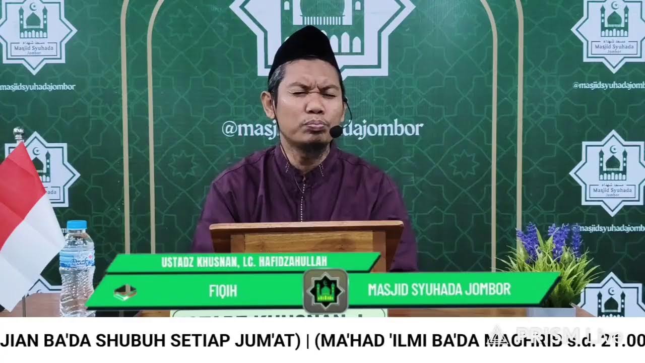 KAJIAN ILMIAH RUTIN MASJID SYUHADA RABU MALAM KAMIS PEKAN KE 2