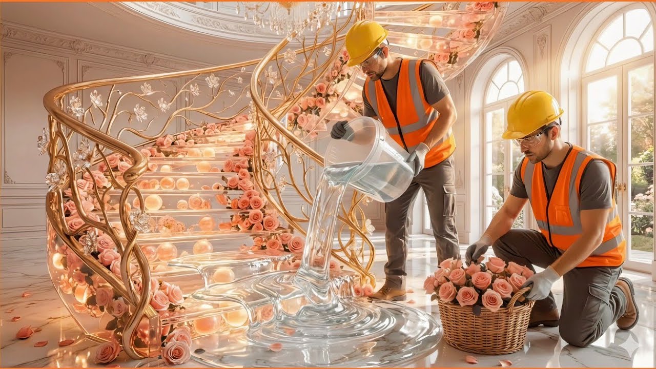 7 High-End Epoxy Stair Design Concepts Featuring Resin Pours for Luxury Villas