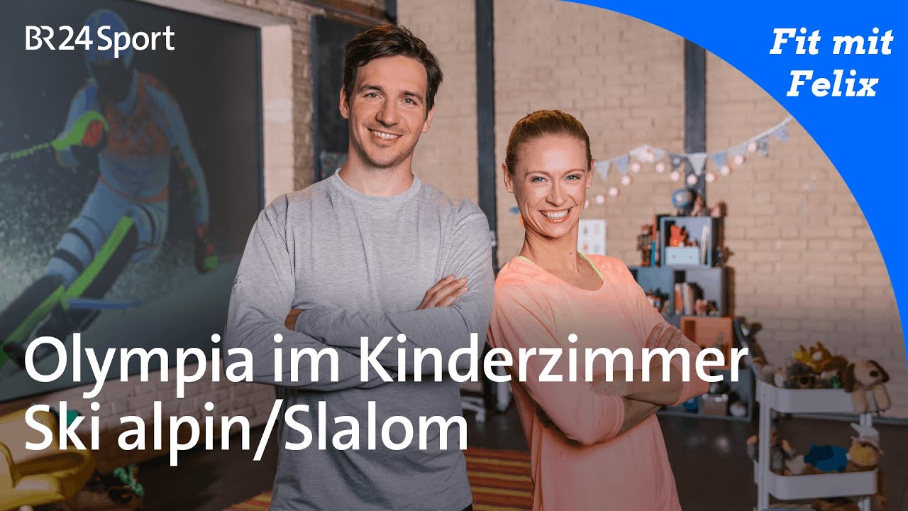 Fit mit Felix: Olympia im Kinderzimmer - Ski alpin/Slalom | BR24Sport