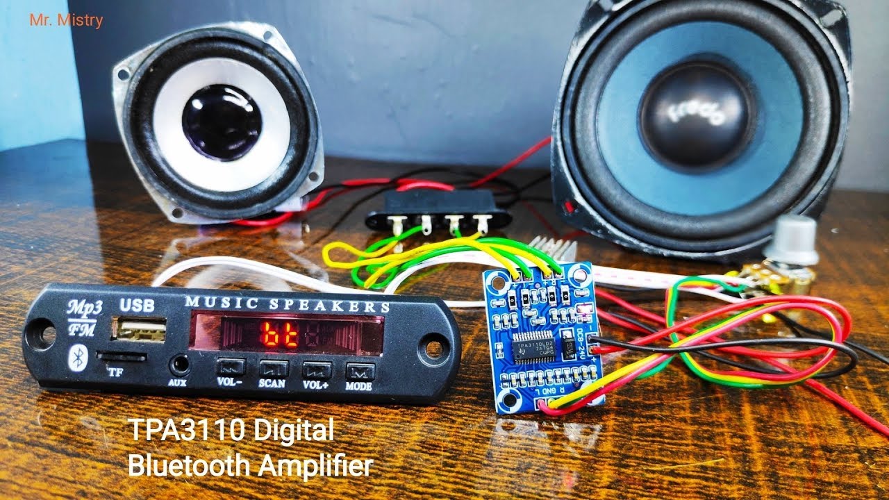 Bluetooth Amplifier Using TPA3110 Digital Amplifier Board 2x15W Stereo