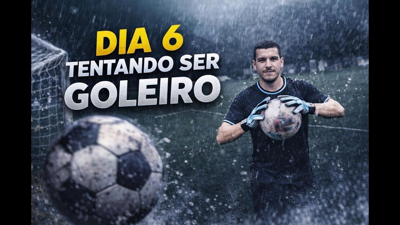 Dia 6 tentando ser goleiro: chuva, lama e 2 FRANGOS ABSURDOS 🐔🌧️