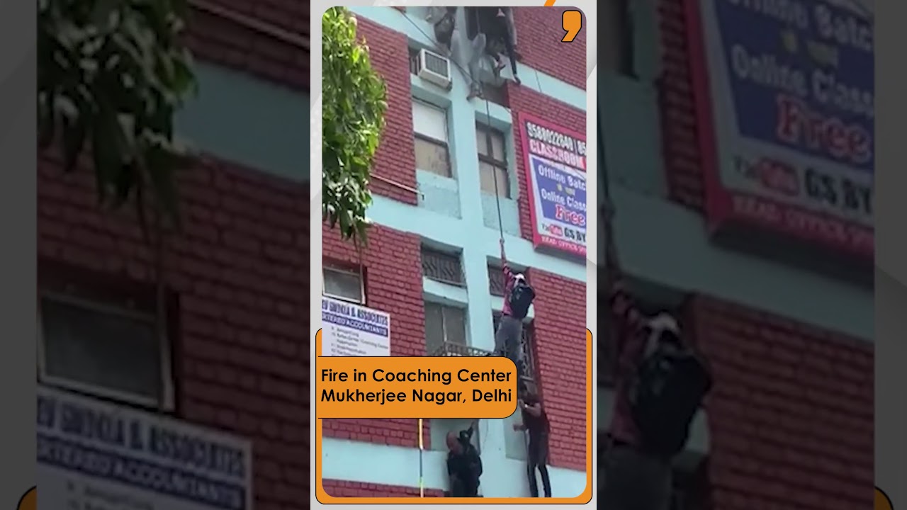 A fire broke out at a coaching center in the Mukherjee Nagar, Delhi #shorts