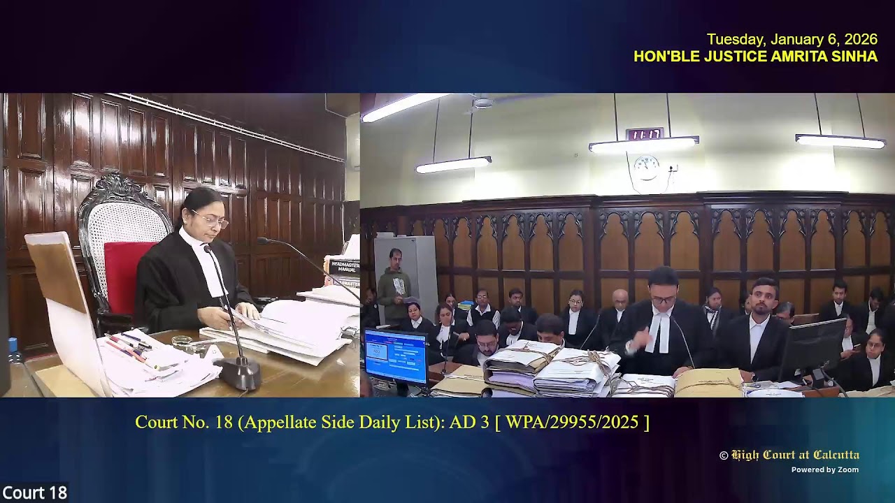 06 January 2026 | Court No. 18 | Live Streaming of the Court proceedings