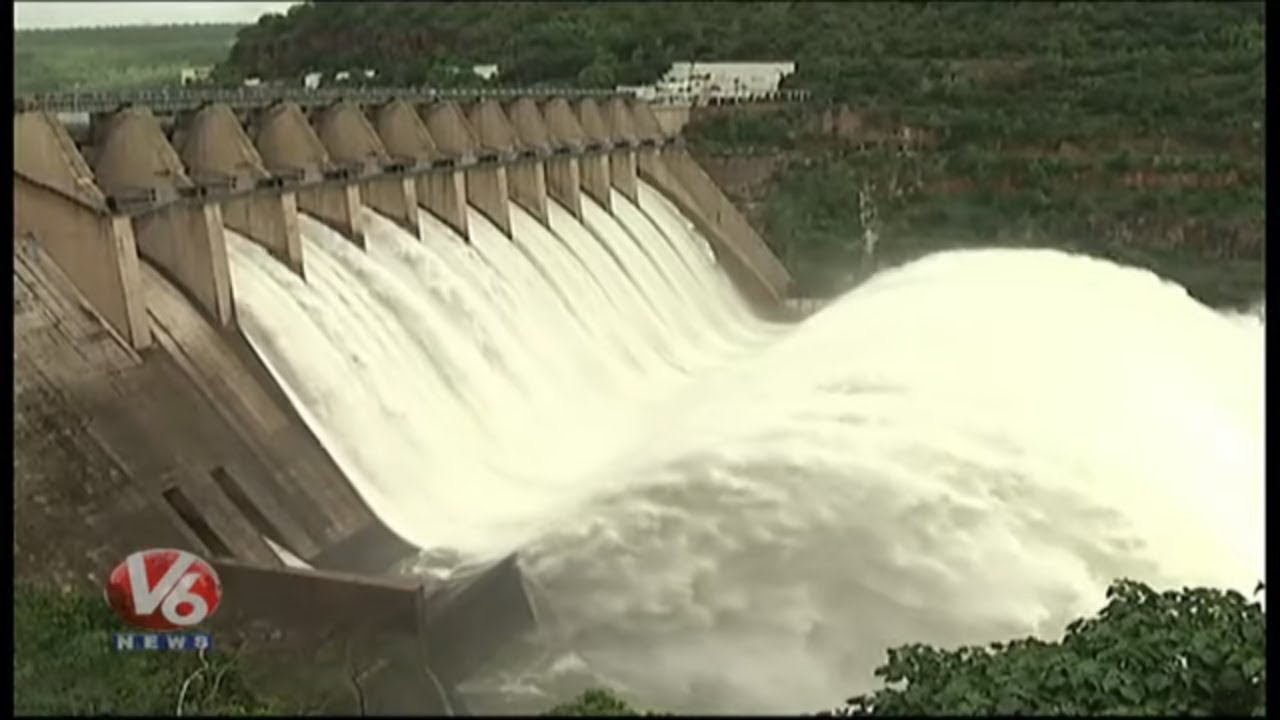 Heavy Rains In North India | 10 Gates Of Srisailam Dam Lifted As Inflows Rise | V6 Telugu News