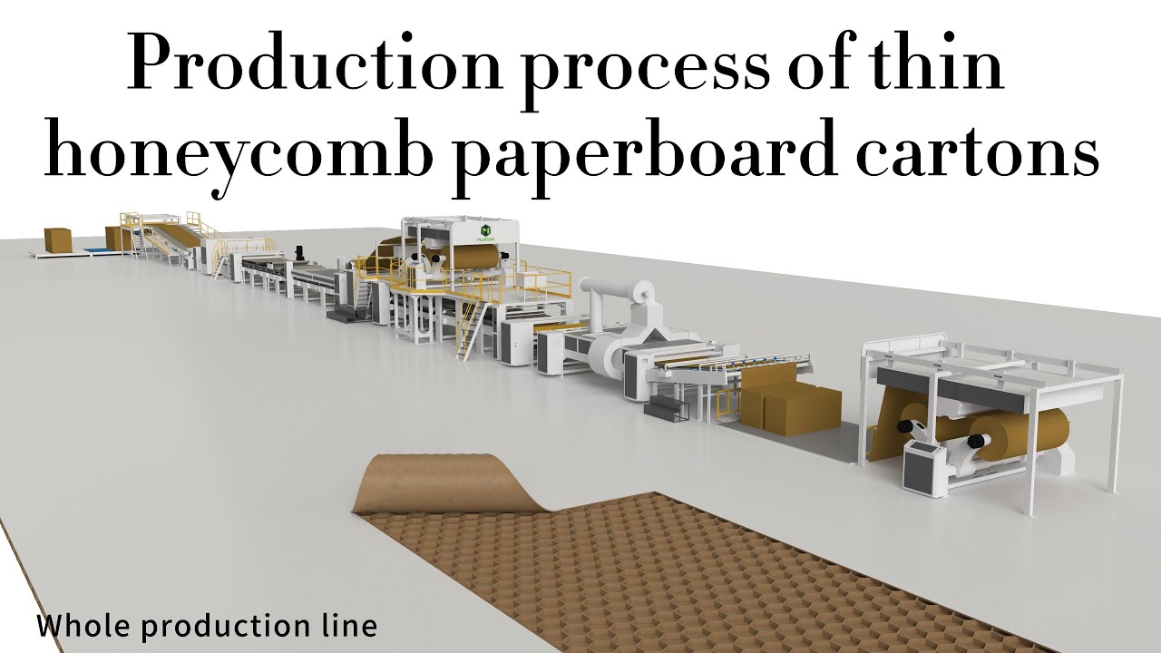 Production process of thin paper honeycomb board.  How to make thin honeycomb paperboard cartons？