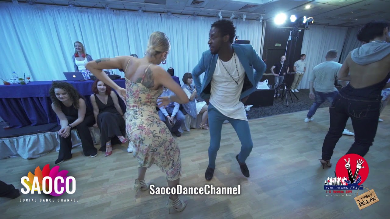 Tamba Salsaché Hissirou & Kristina Bolbat Salsa Dancing at 3 Front Relax in Hotel Don-Plaza 04.08.19