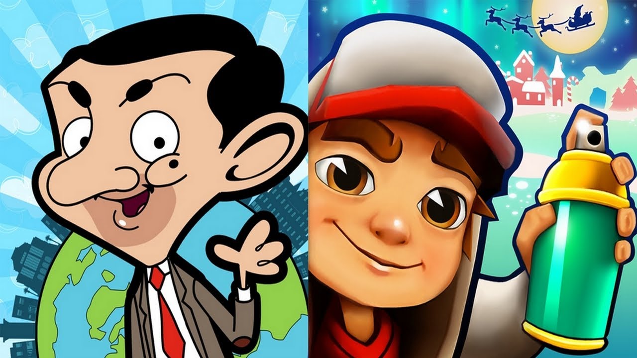 Mr Bean Around The World Japan Part 7 vs Subway Surfers Winter Holiday Tagbot Nick #113