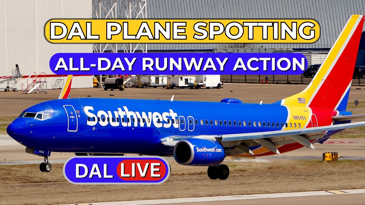 🔴 LIVE DAL Plane Spotting with ATC ✈️ Morning to Afternoon Runway Action | Dallas Love Field