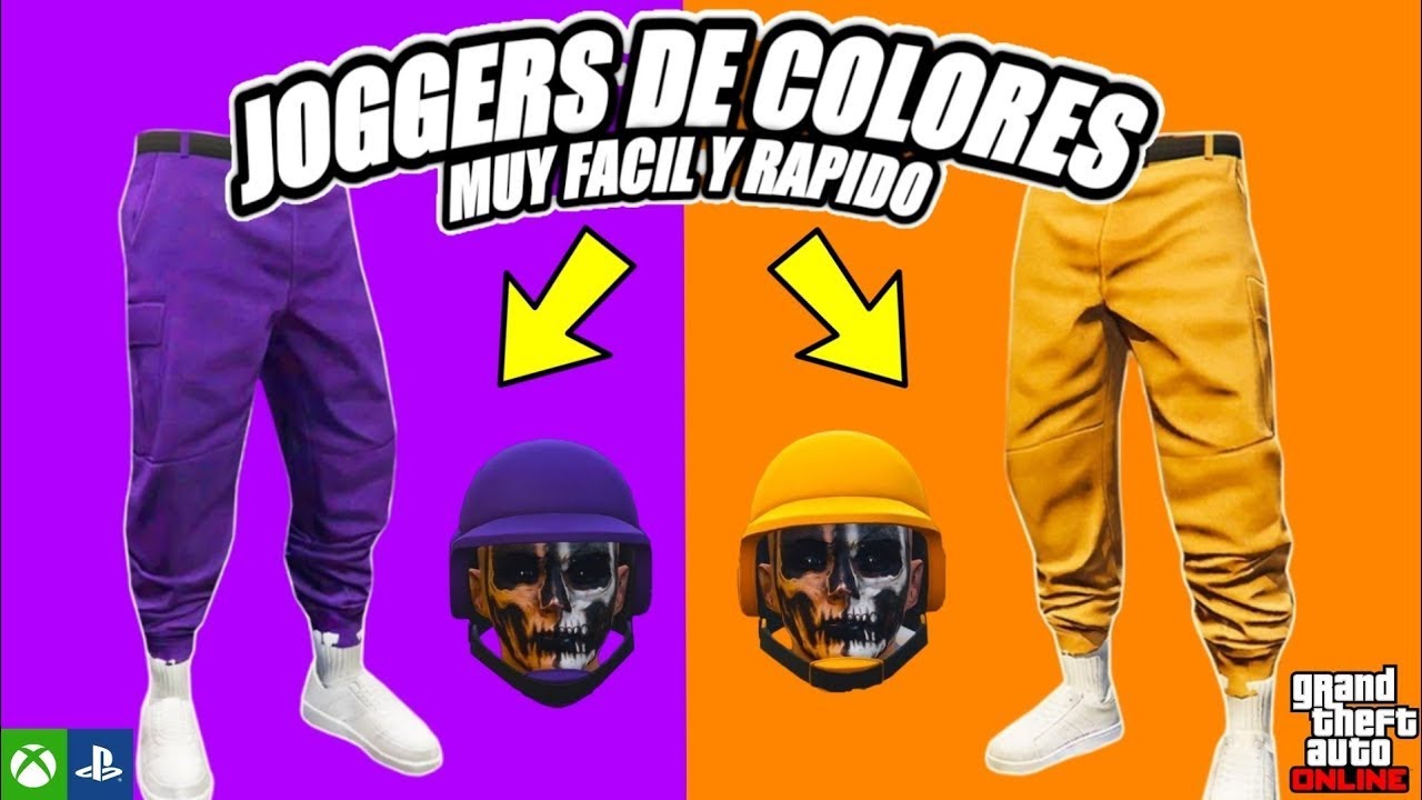¡COMO CONSEGUIR LOS JOGGERS NARANJA/MORADOS EN GTA V ONLINE PS4/PS5 FACIL Y RAPIDO!