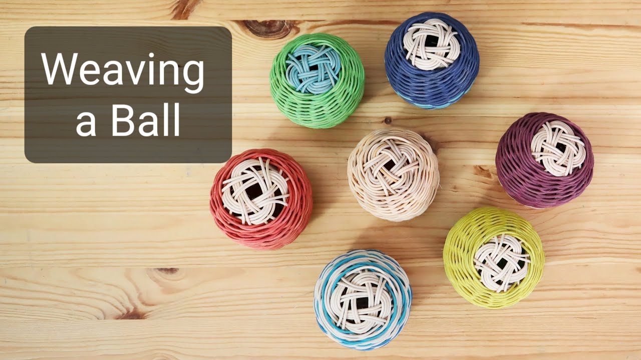 How to weave a ball from rattan, craft, DIY
