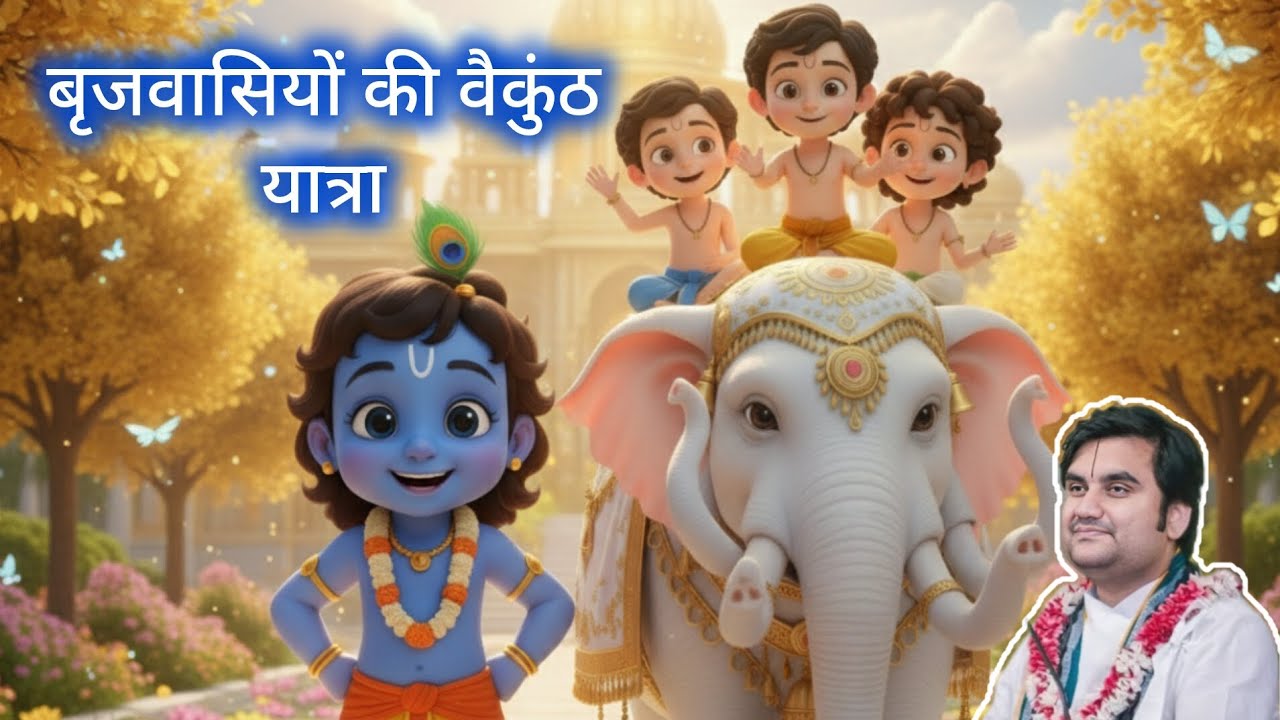 बृजवासियों की वैकुंठ यात्रा ✨😀🙌I Thakur ji ki unke skhao ke sath adbhut leela☺@BhaktiPath #indreshji