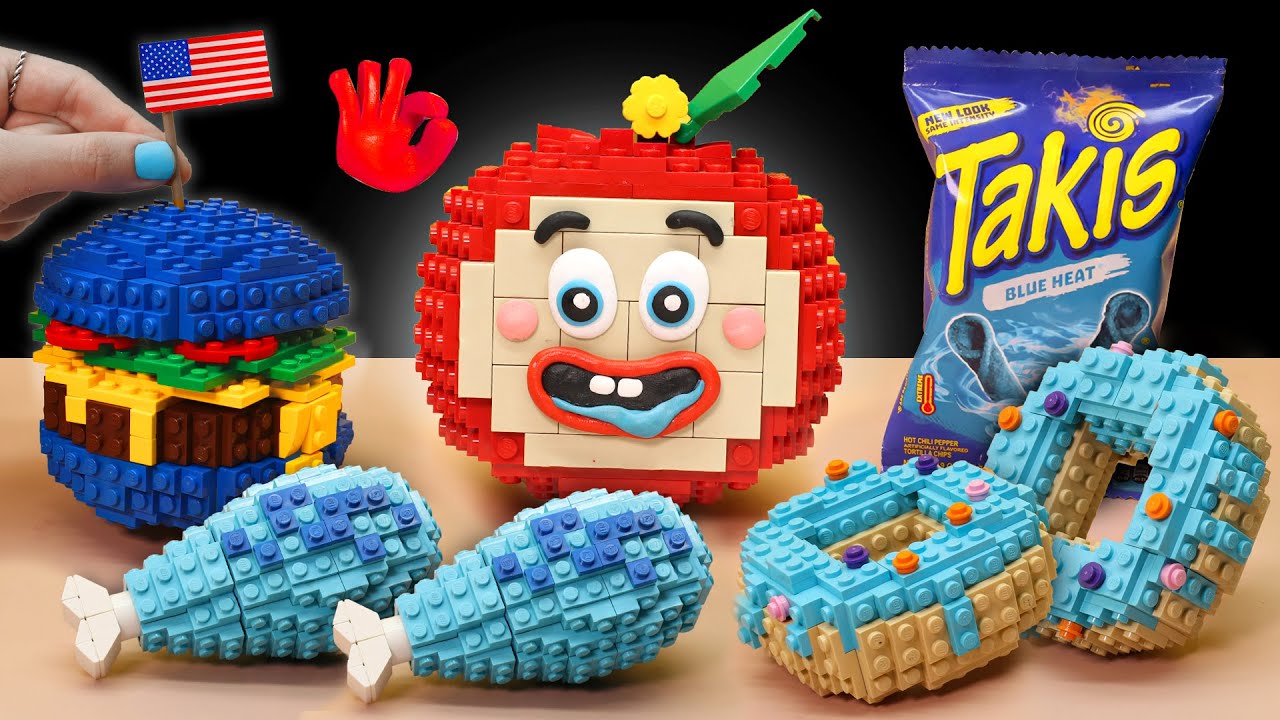 Cocina LEGO Increíble: Comida Azul con Efectos ASMR | Aventura de Comida LEGO | Apu Funz