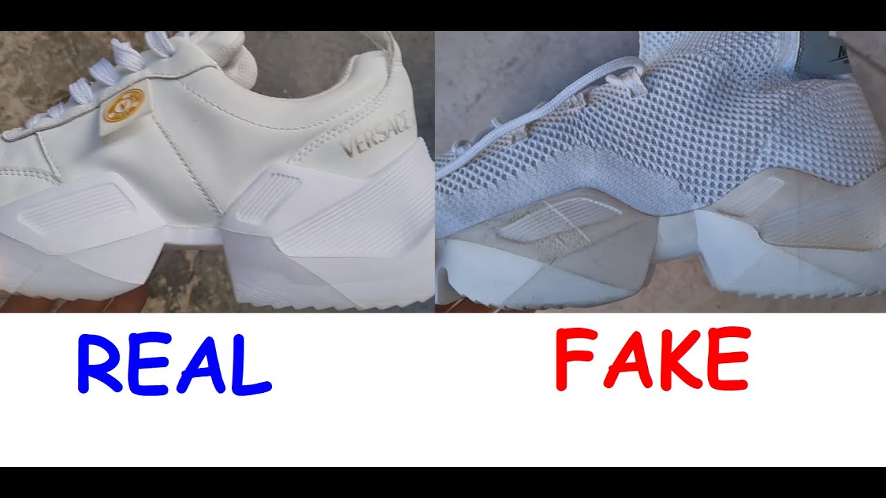 Versace sneakers real vs knock off. How to spot original Versace Jeans Couture shoes