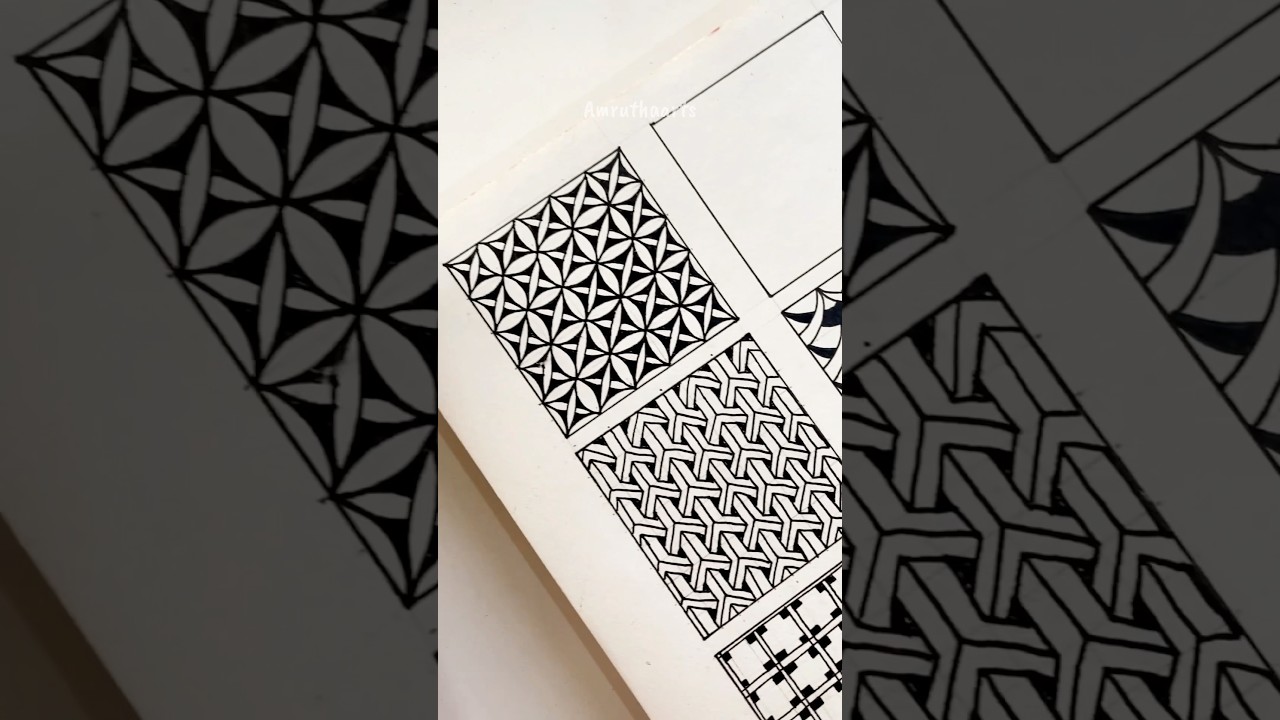 Zentangle pattern ✨ #mandala #zentangleart #zentangledesigns #zentanglepattern #tilepatterns