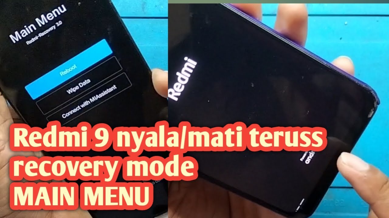 Redmi 9 recovery mode/main menu restart terus menerus nyala mati