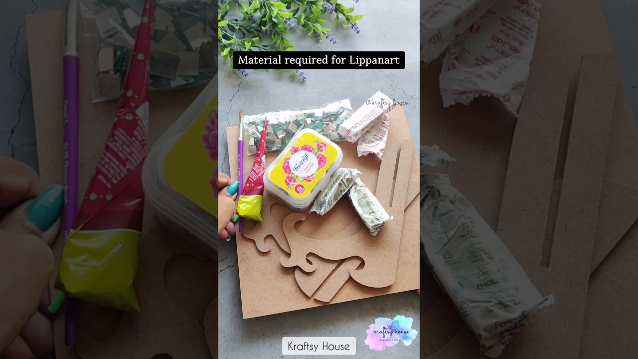 Materials used for Lippan Art 😱😱| Lippanart Materials | #shorts #trending #lippanart #ytshorts #diy