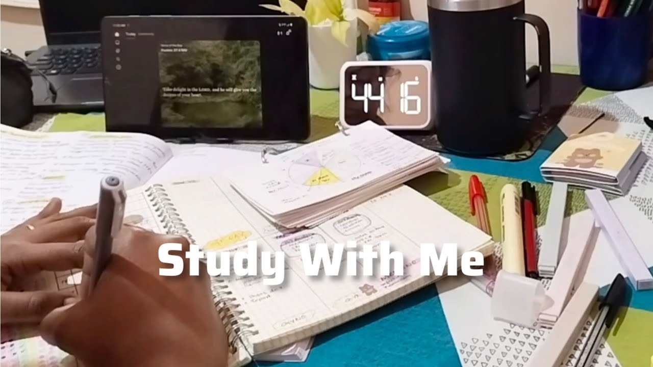 STUDY WITH ME 1Hr | Timer, Background noise, no music, Deep Work Focus | Real Time Motivation