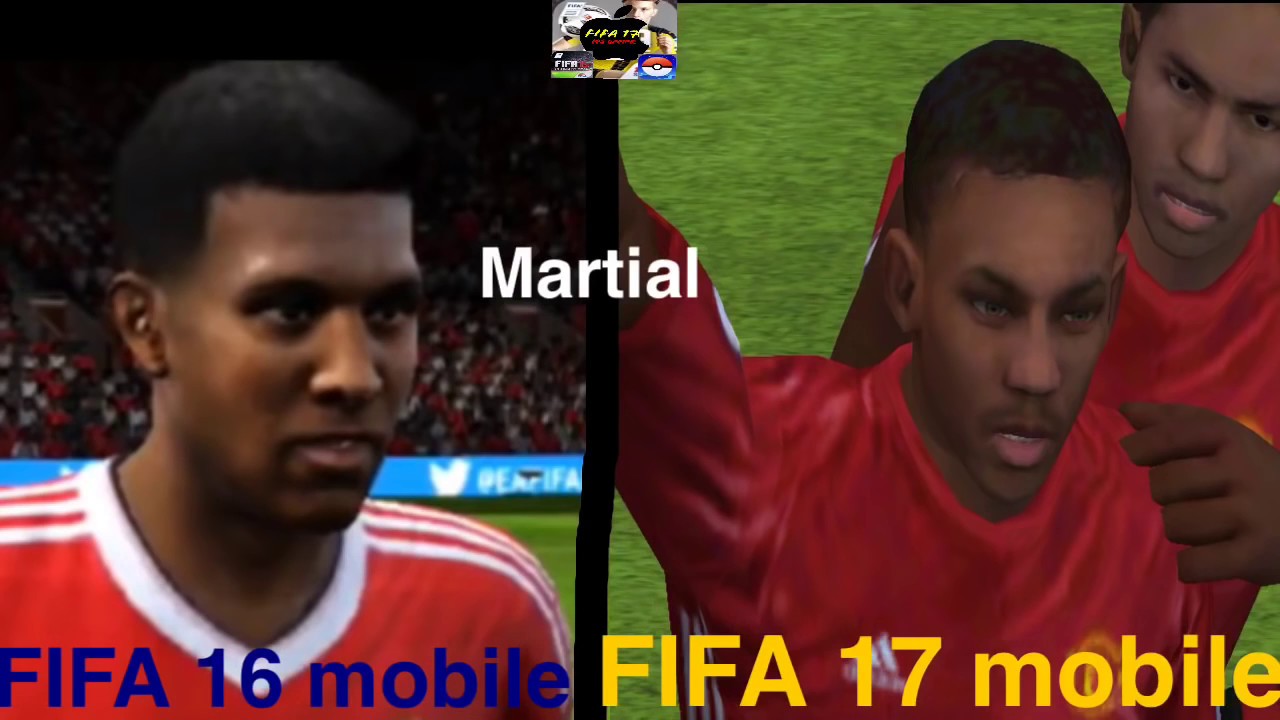 FIFA 17 VS FIFA 16 MOBILE MANCHESTER UNITED FACES