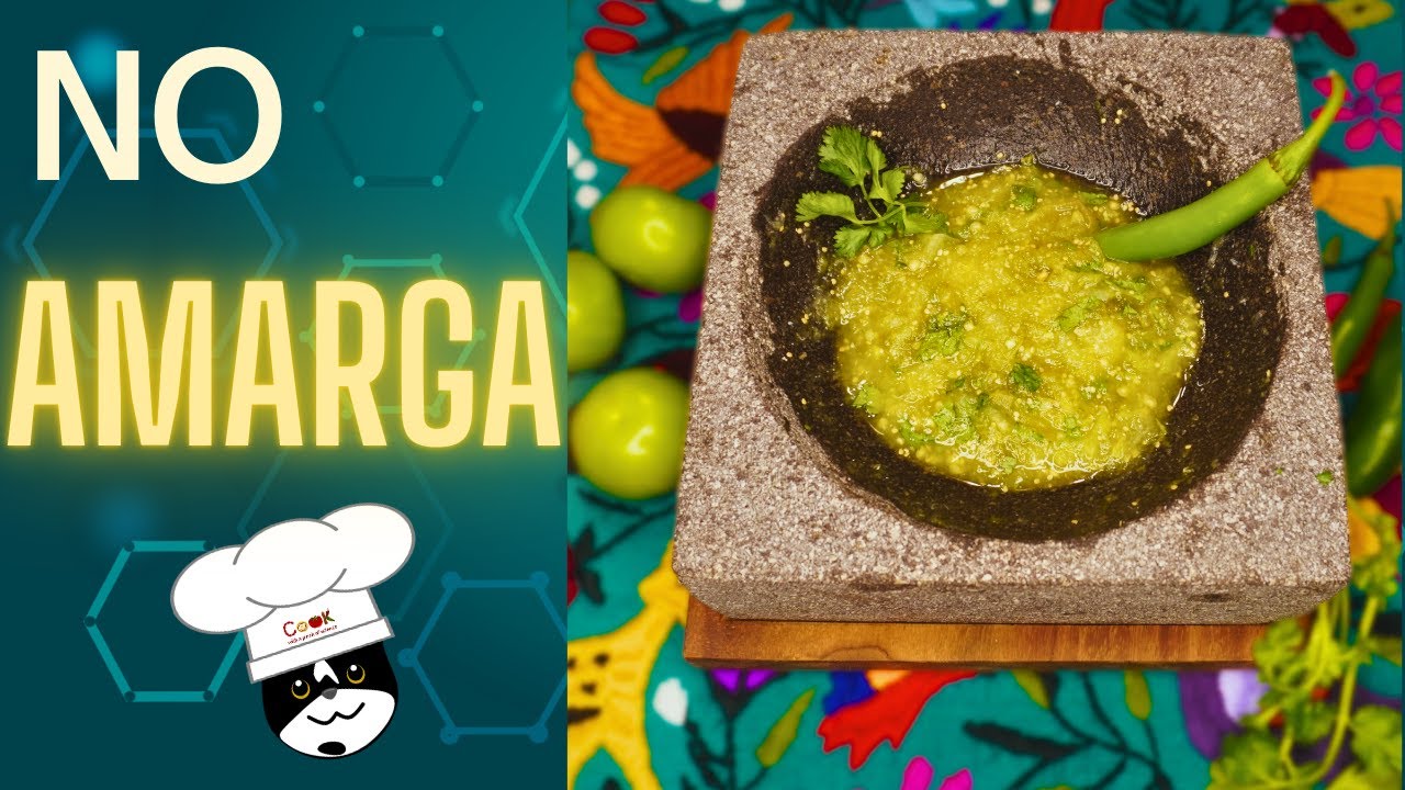 ¡Sorpréndete con una salsa hervida de tomatillo verde que no amarga!