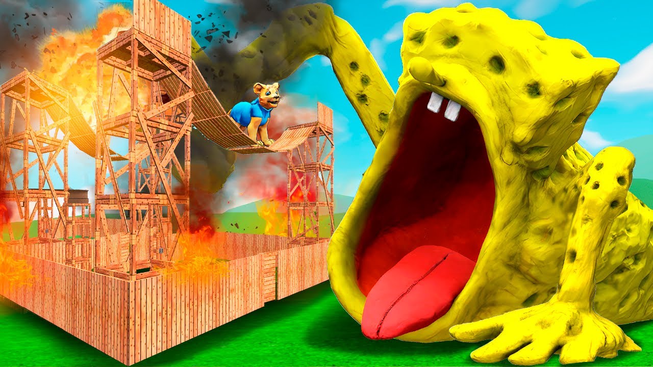 Can SPONGEBOB EATER break into my FORT?! (gmod sandbox)