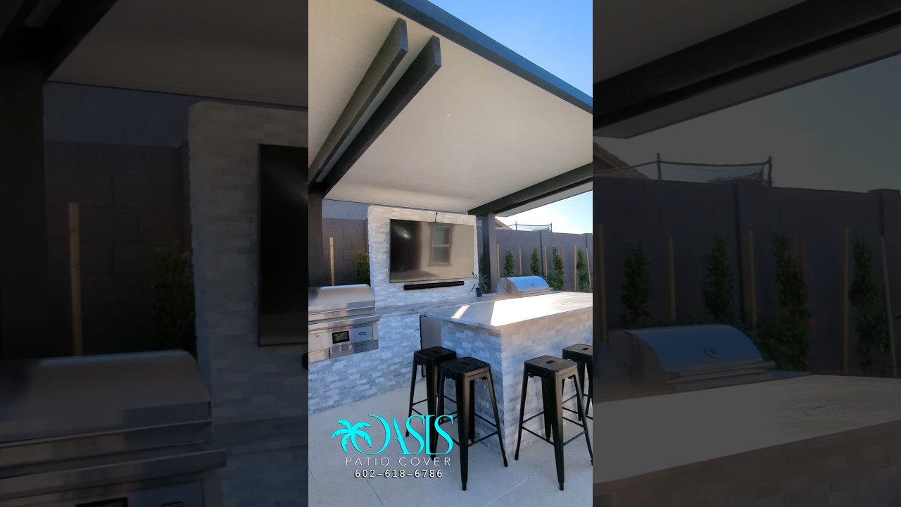 🏡 Ultimate Outdoor Luxury 🏡This sleek cantilever patio cover  602-618-6786