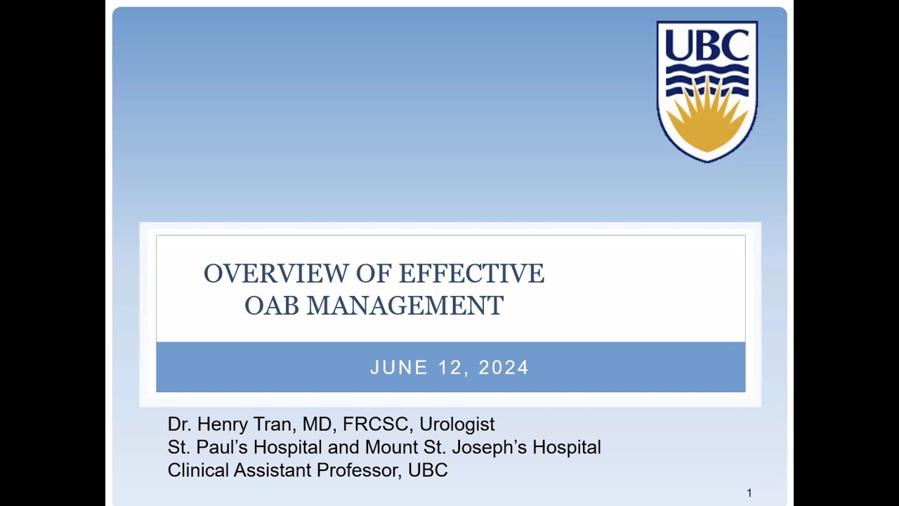 Overview of Effective OAB Management