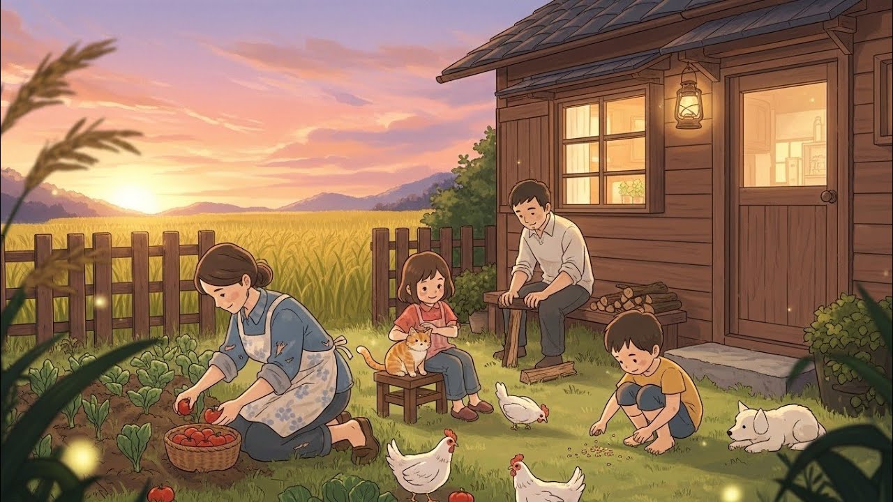 A Peaceful Life in the 🌿 Countryside — Evening Routine & Gentle Nostalgia