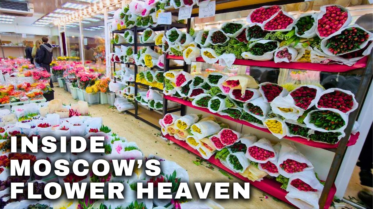 Russia's Largest Flower Market on International Women's Day