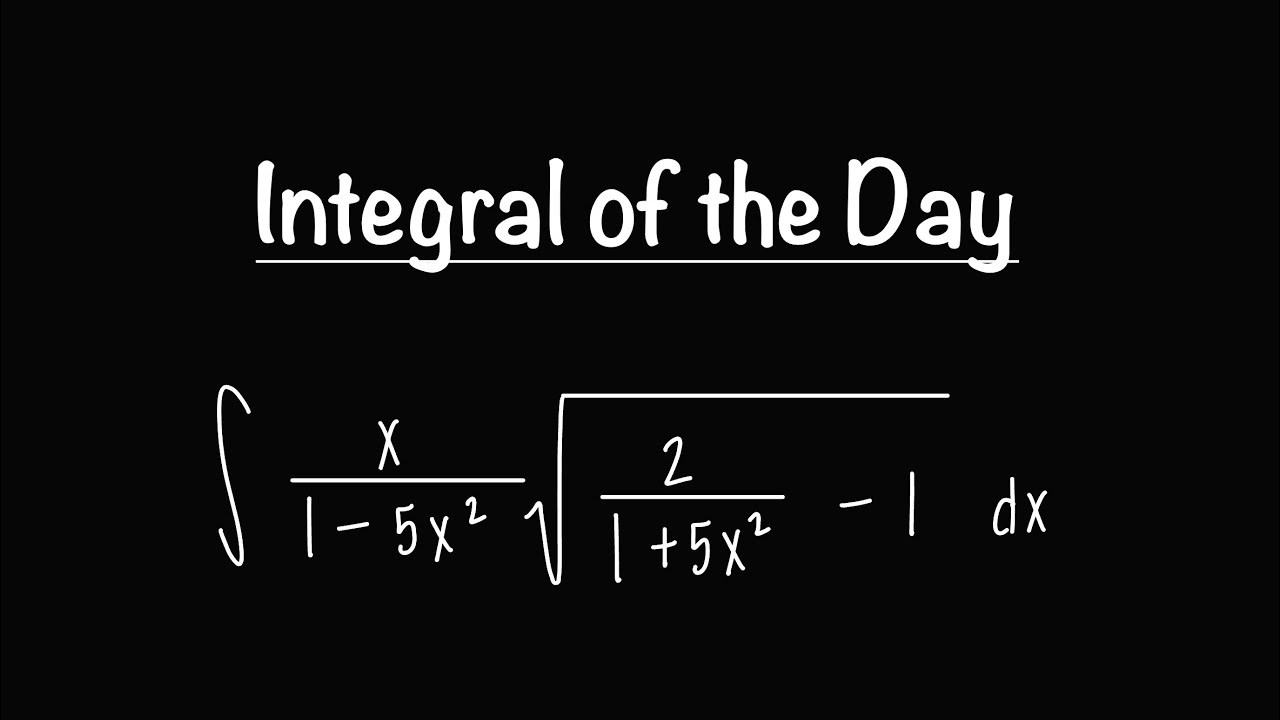 Integral of the Day 2.2.26 | How to Choose u with Simple Substitution (Calc 1 & 2)