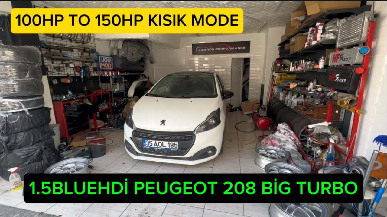 PEUGEOT 208 1.5 Bluehdi BİG TURBO SETUP SAFE MODE 100HP TO 150HP CUSTOM TUNED + KESİCİ #MD1CS003