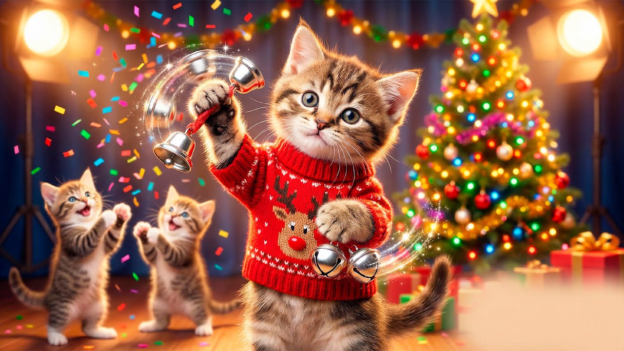 🎄🐱 Kittens Celebrate Christmas Like Humans! (We Wish You a Merry Christmas) 🎶