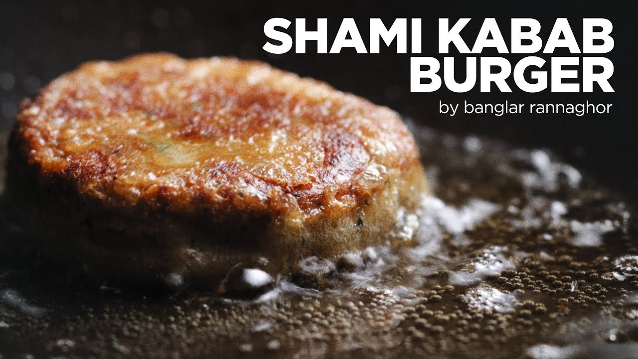 Shami Kabab Burger With Homemade Green Chutney