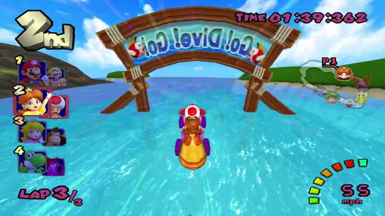 Mario Kart Double Dash Plus (Custom Tracks) #45 Mirror Mushroom Cup 5 with Toad and Daisy